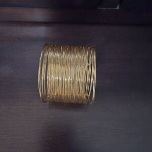 NEW Izzy & Liv Gold Wire Coil Cuff Bracelet
